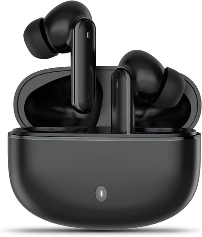 Wireless Earbuds, Bluetooth 5.4 Headphones with 4 ENC Noise Cancelling Microphone, Wireless In-Ear Headphones with Hifi Stereo Deep Bass, Bluetooth Earphones 30H Playtime, Touch Control, USB-C (Black)