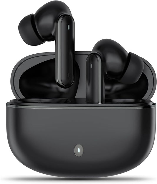 Wireless Earbuds, Bluetooth 5.4 Headphones with 4 ENC Noise Cancelling Microphone, Wireless In-Ear Headphones with Hifi Stereo Deep Bass, Bluetooth Earphones 30H Playtime, Touch Control, USB-C (Black)