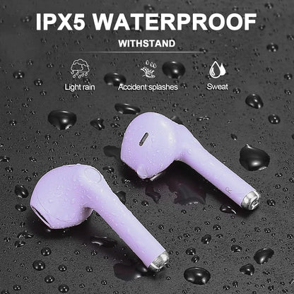 Wireless Earbuds, Bluetooh Earbuds, Deep Bass Light Weight Mini Wireless Headphones for Running/Fitness, 25Hrs Playtime, Built-In Microphone, Touch Control, IPX5 Waterproof